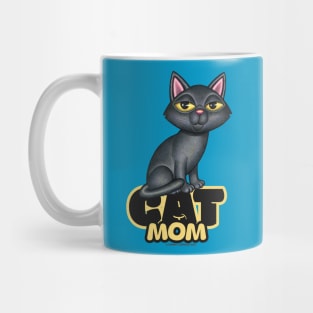 Black Cat Mom Mug